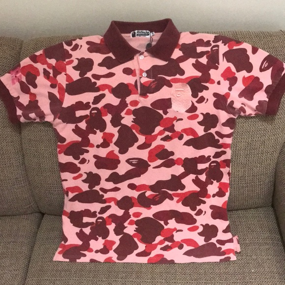 A Bathing Ape Bape Camo Polo 